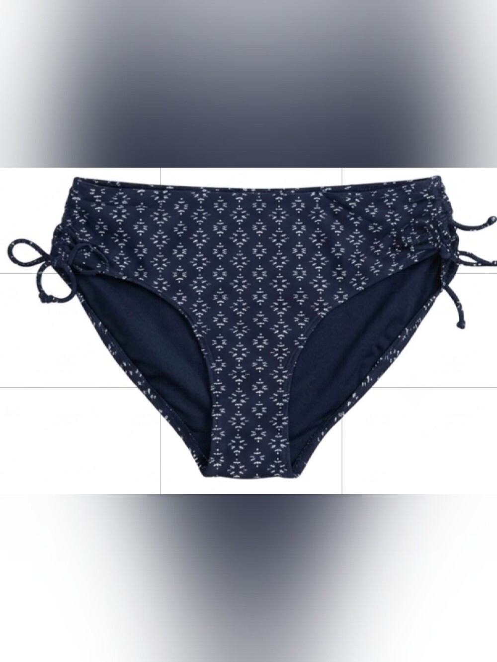 Athleta Navy Blue Printed Bikini Bottoms